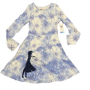 Jumping Beans Disney Frozen Limited Edition Girls Size 8 Dress Long Sleeve Blue
